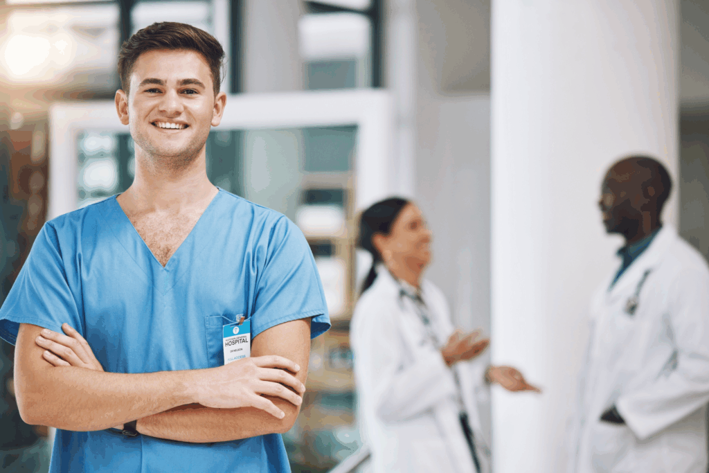 soignant en formation à l'hôpital