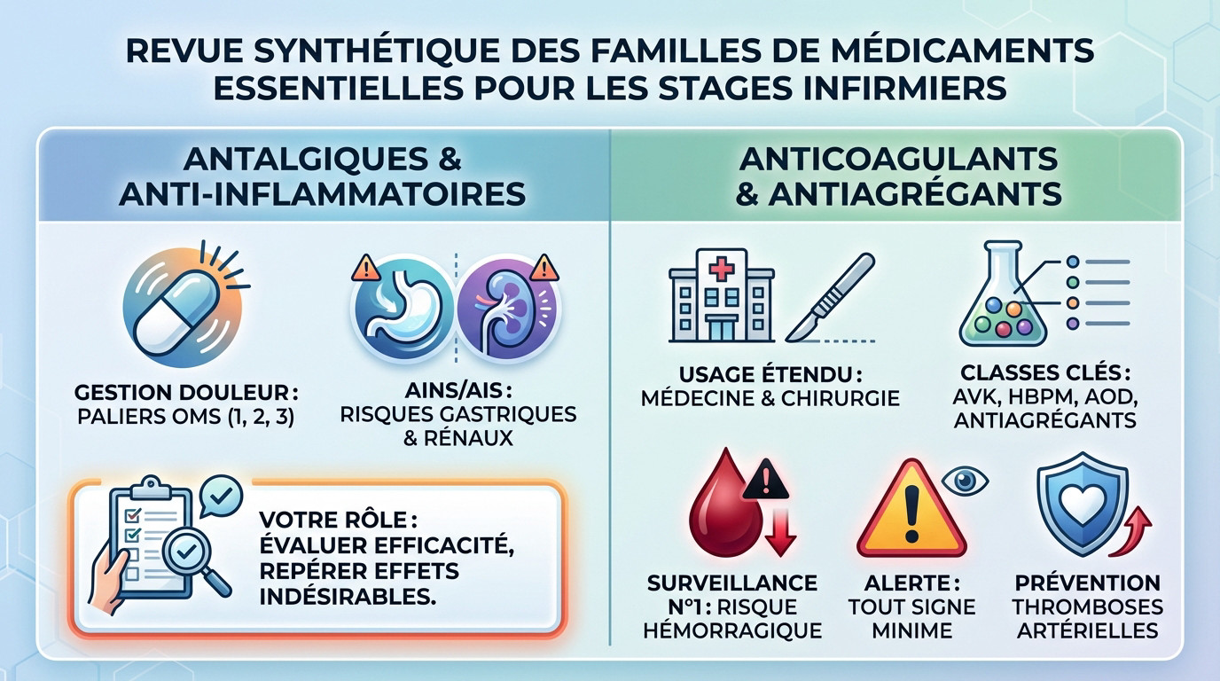 Infirmière vérifiant des médicaments essentiels en stage